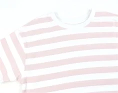 Name It parfait pink stribet short boxy top